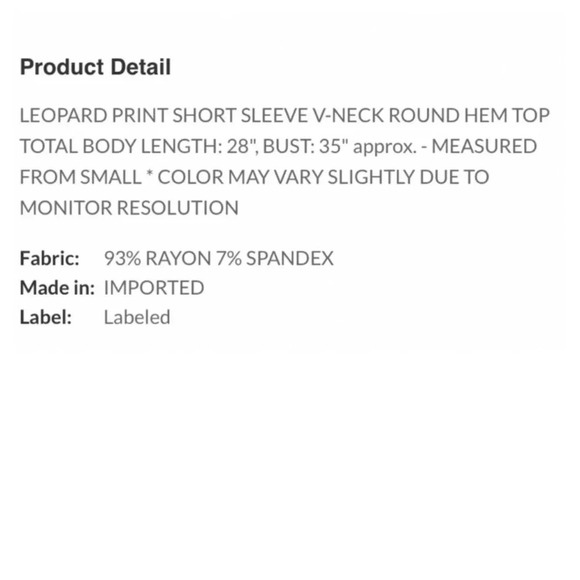Animal Print short sleeve top - Picture 4 of 4
